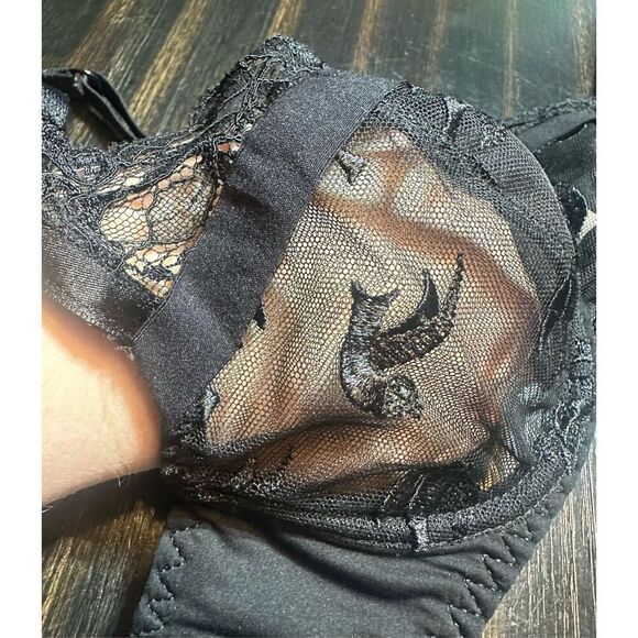 Aubade Paris size 32B unlined mesh lace bra underwire - Picture 7 of 16